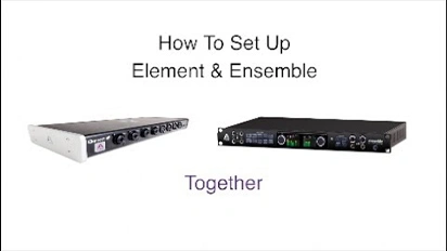 הגדרת Apogee Element ו- Ensemble Thunderbolt יחד 